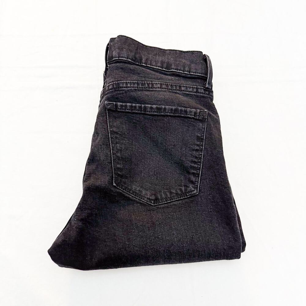 Mott & Bow Alle Mom Jeans Straight Leg Black Denim Zip Fly Size 27 x 28